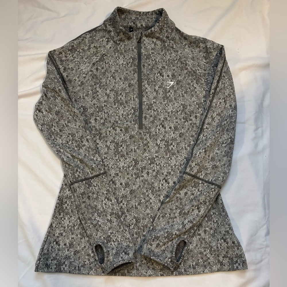 Gymshark Fleur Texture 1/2 Zip Pullover